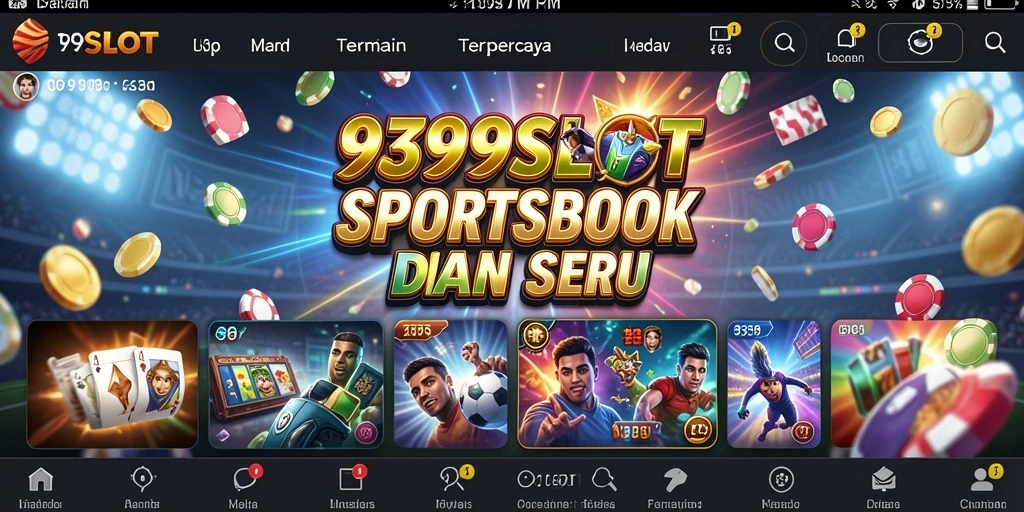 Tampilan gameplay 9399SLOT dengan berbagai pilihan taruhan olahraga.