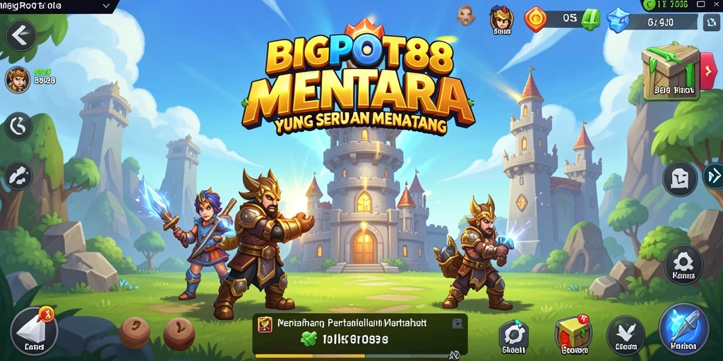 Tampilan gameplay menara pembelaan yang menarik di BIGPOT88.