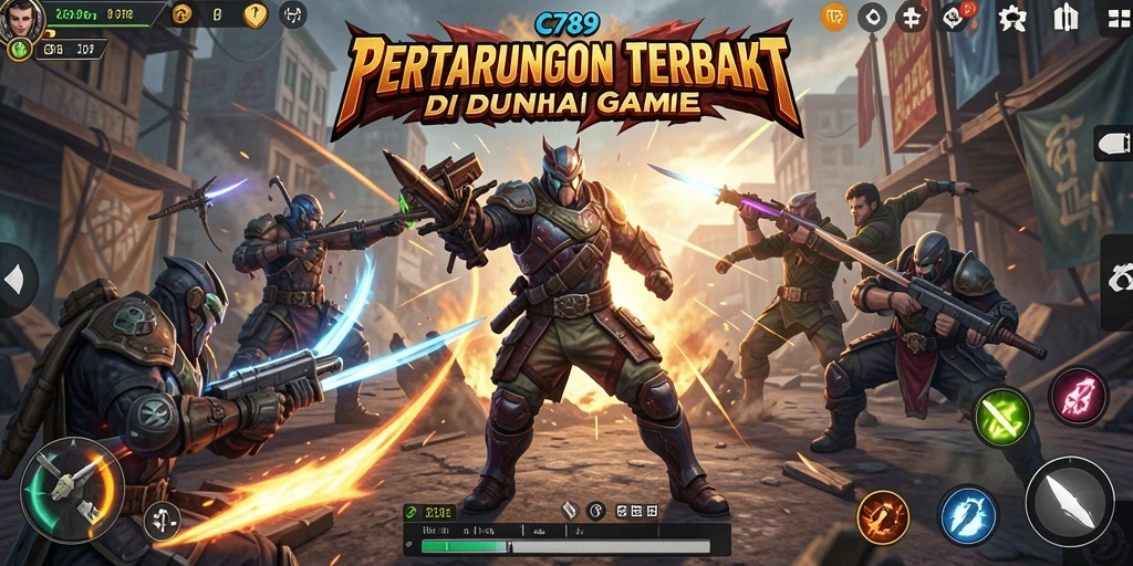 Tampilan aksi mendebarkan dari permainan Fighting C789.