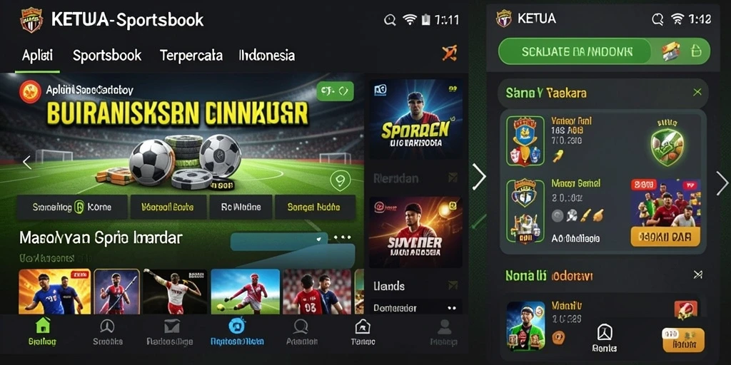 Tampilan menarik dari gameplay dan pilihan taruhan di KETUA.
