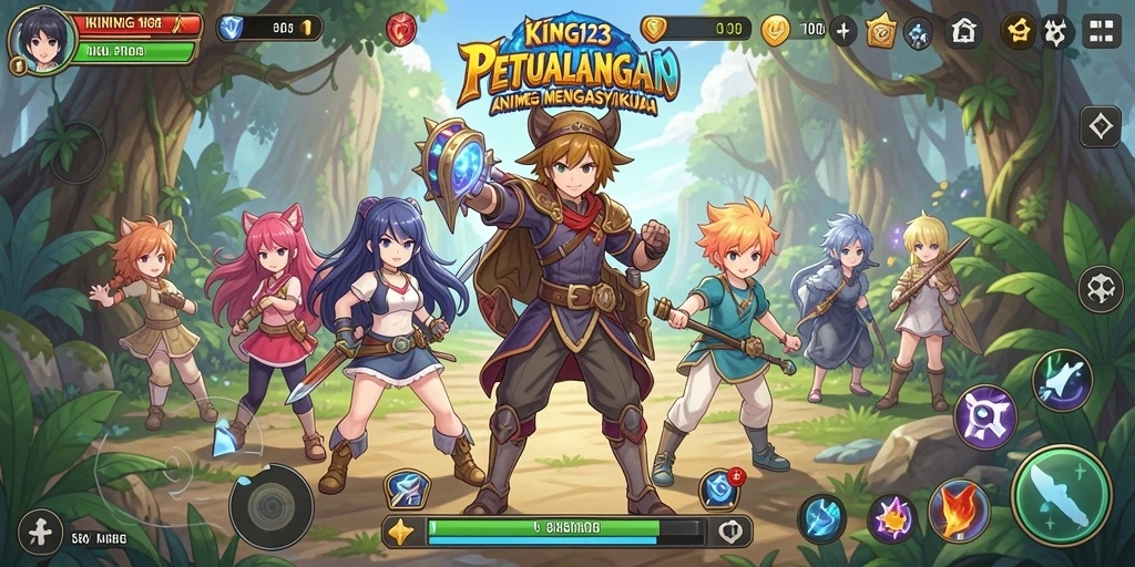 Tampilan gameplay KING123 dengan karakter Anime yang memikat.