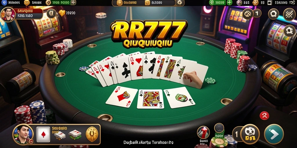 Tampilan menarik dari gameplay QiuQiu yang seru.