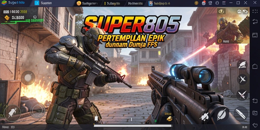 Gameplay SUPER805 yang penuh aksi dengan grafis menakjubkan.