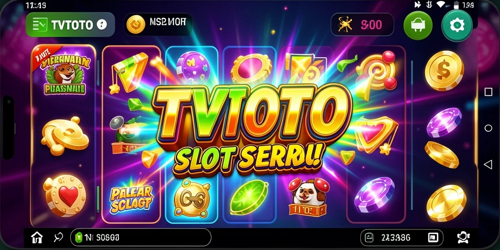 Tangkapan layar gameplay slot TVTOTO yang menarik dan penuh warna.